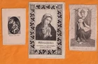 3 old devotional pictures with Mary