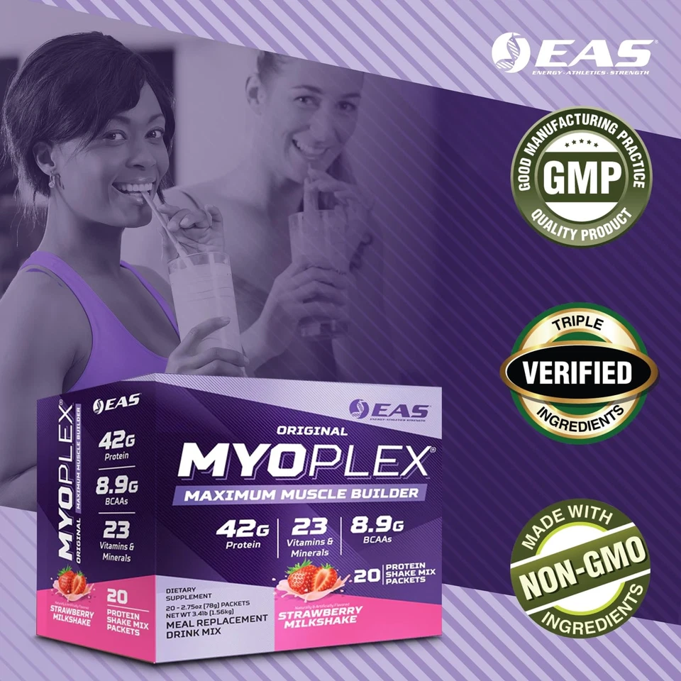 EAS Original Myoplex Maximum Muscle Builder, Mistura de Proteínas de Substituição de Refeição | Q... - Imagem 4 de 4