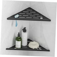 Corner Shower Shelf 2-Pack Shower Organizer Shelves Rustproof 10" Black