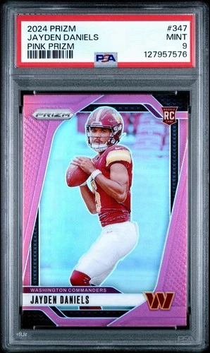 2024 Prizm Jayden Daniels RC Pink Prizm PSA 9 MINT