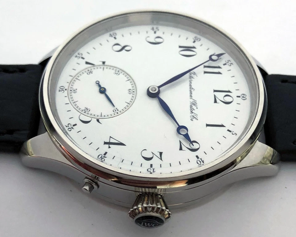 GRAN Reloj Pulsera Suizo de Lujo ANTIGUO IWC Schaffhausen Caja de Acero Esmalte Foto 4 de 4