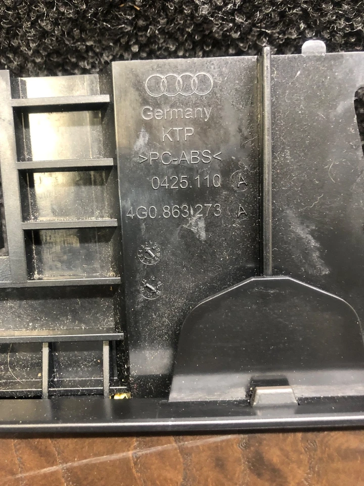AUDI A6 2012-2017 CONSOLA CENTRAL DELANTERA CUBO DE ALMACENAMIENTO CENICERO CUBIERTA EMBELLECEDOR 4G0863273A Foto 3 de 4