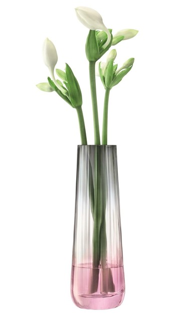 Lsa Dusk Collection Pink Grey Glass Vase 20cm For Sale Online Ebay