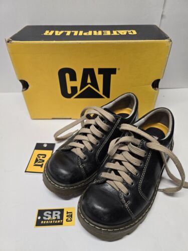 CAT Caterpillar Morgan Oxford Work Shoes, Black Color, Womens Size 5 , EUC