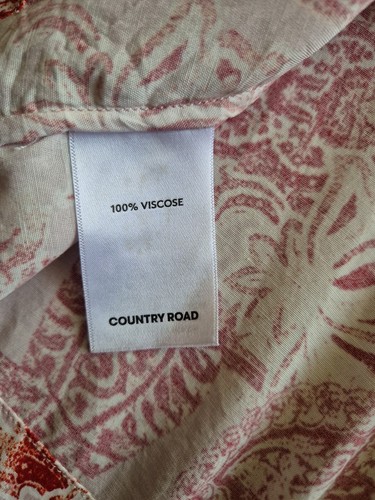 Country Road Red and Pink Paisley Dressing Gown, XS - Picture 9 of 10
