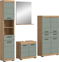 Xonox.Home 4 Tlg. BadmöBel-Set Badezimmerkombi BadschräNke Scout 186X191X34Cm