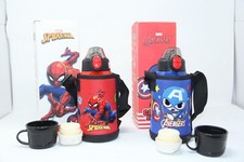 Marvel KIDS kids Stainless steel Double Cap water bottle With carry case 600ml