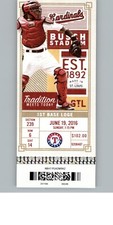 Texas Rangers vs St. Louis Cardinals 6/19/2016 Ticket - Yadier Molina		