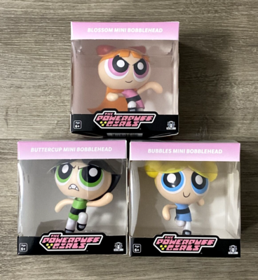CultureFly Powerpuff Girls Blossom Buttercup Bubbles Mini Bobble