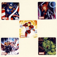 10 Avengers Action Large Stickers - Captain America, Iron Man, Thor, Hulk