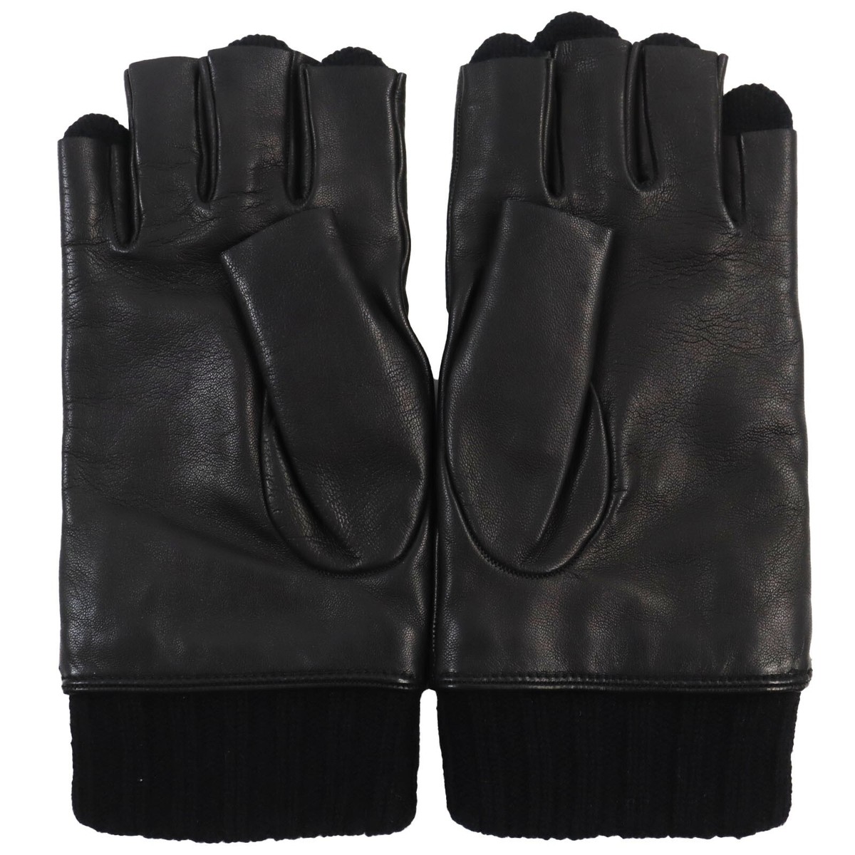 Gucci 452573 Glove Logo Emboss Black Used From Japan | eBay
