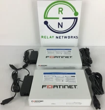 LOT OF 2 Fortinet FG-60F 5x GE RJ45 ports Next-Gen Firewall with Power adapter
