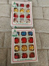 24 Vintage Essex Franke Glass christmas tree ornaments made in USA