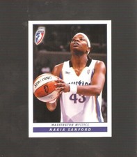nakia sanford  2005 wnba base card,kansas,mystics#43