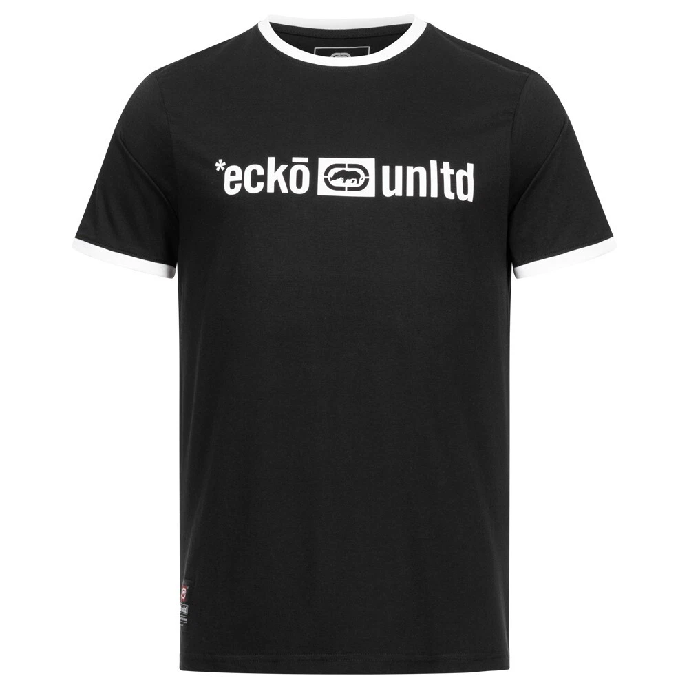 T-shirt Ecko Unltd Noir Homme Taille S - Neuf Avec étiquettes, 100% Coton, Thème Marin