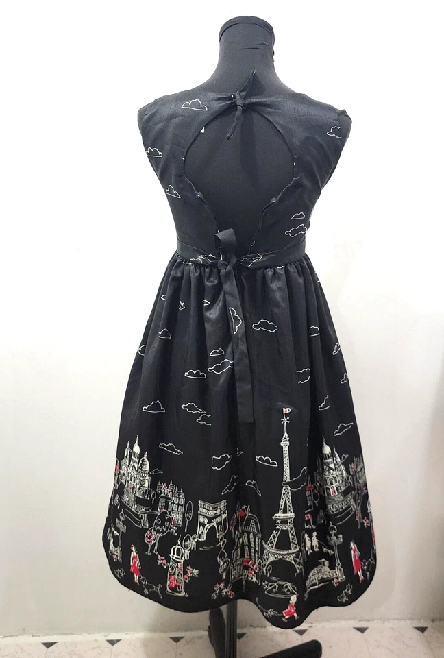 Vintage Rare Editions Paris Girls Dress Black Tea Length Sleeveless Size 14 - Image 3 of 4