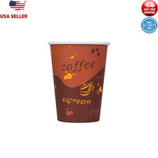 12oz Disposable Paper Coffee Cups 1000ct Leak-Resistant Hot Beverages