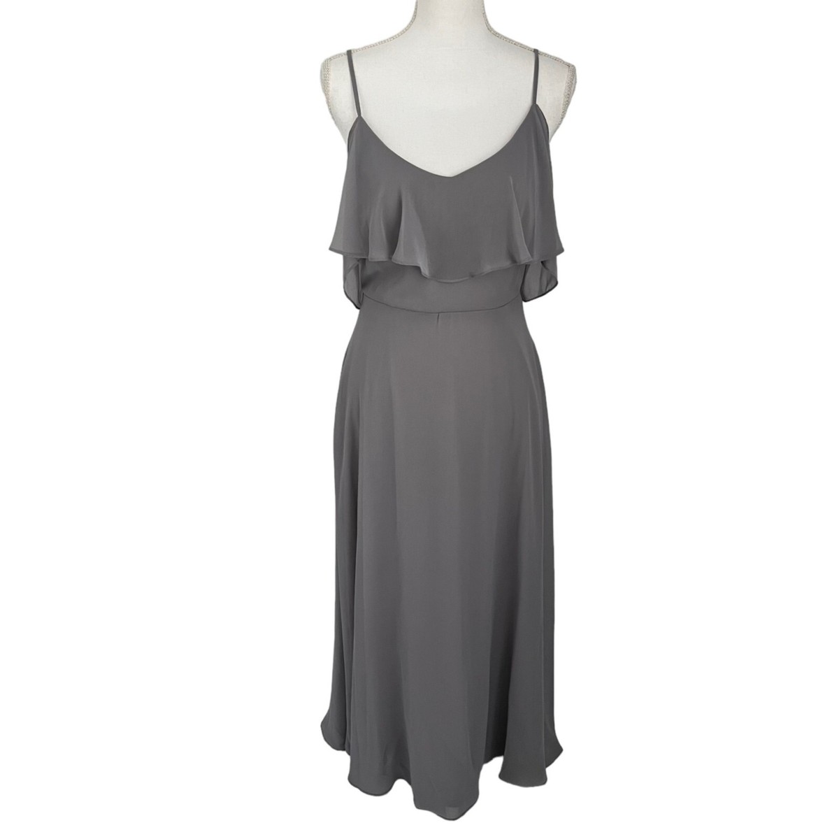 grey flowy bridesmaid dresses Grey Chiffon Classic A-line Bridesmaid Dresses, Maid Of Honor Dresses, MBD237