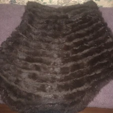 Cejon Accessories Inc  brown Mink fur rectangle scarf Shaw Small /med