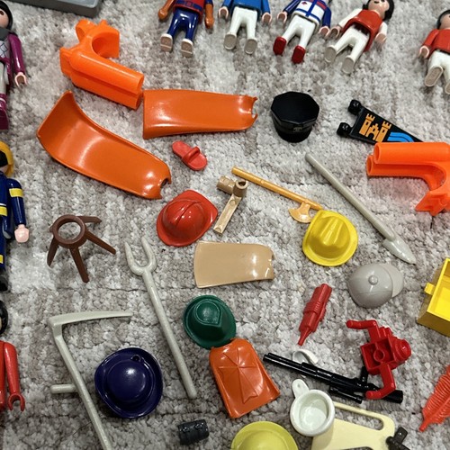 Unsearched Vintage Playmobil Figures And Accessories Lot Geobra 1974-1992 Parts - Picture 14 of 24