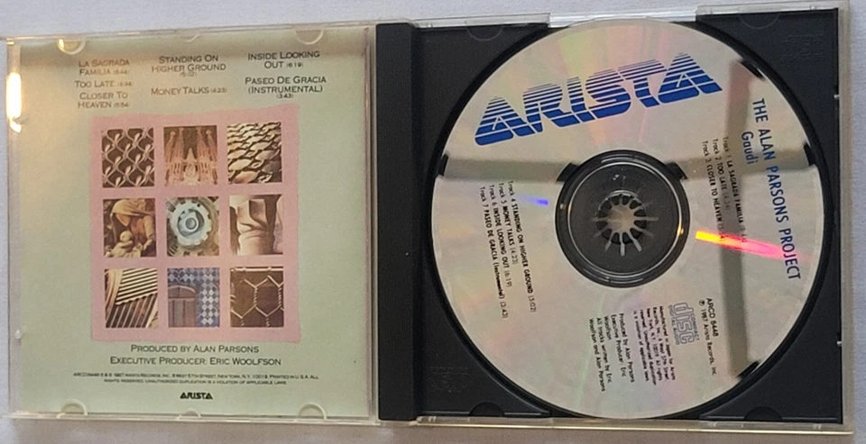 Gaudi by The Alan Parsons Project (CD 1987, Arista Made in Japan) - Image 3 of 3