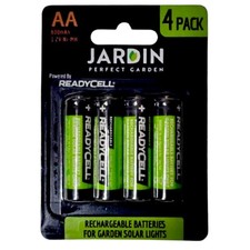 Readycell AA Rechargeable Batteries 600mAh 1.2V Ni-MH Solar Garden Light 4 Pack 1.99 per battery