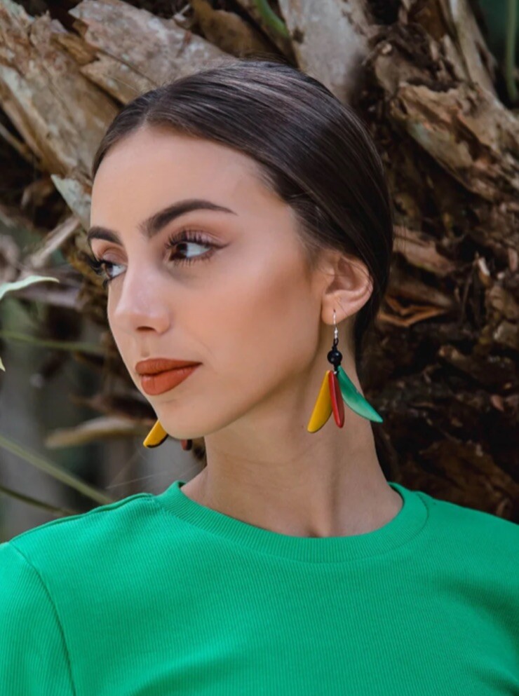 Fair Trade Tagua Nut Organic Earrings Jewelry (Sustainable &