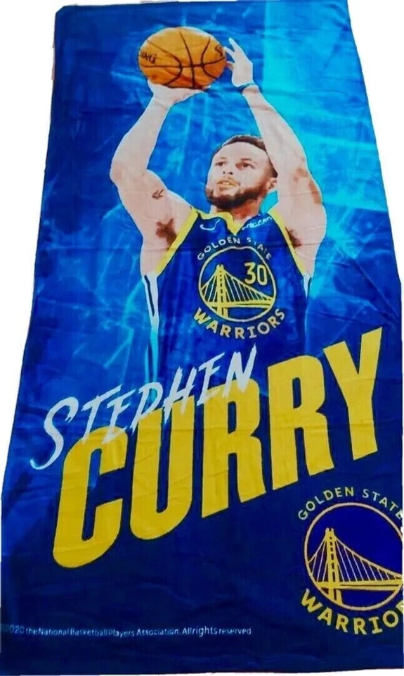 Toalla de playa Steph Curry Golden State Warriors 28 X 58 pulgadas Foto 2 de 4