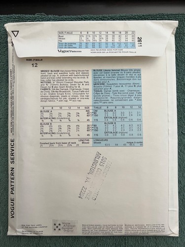 Vogue Sewing Pattern 2611 American Designers Anne Klein Size 12 - Picture 2 of 2