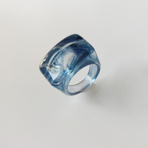 Acrylic Ring Vintage Irregular Women Party Jewelry Resin Big Finger Rings Gifts↷ - Picture 9 of 31