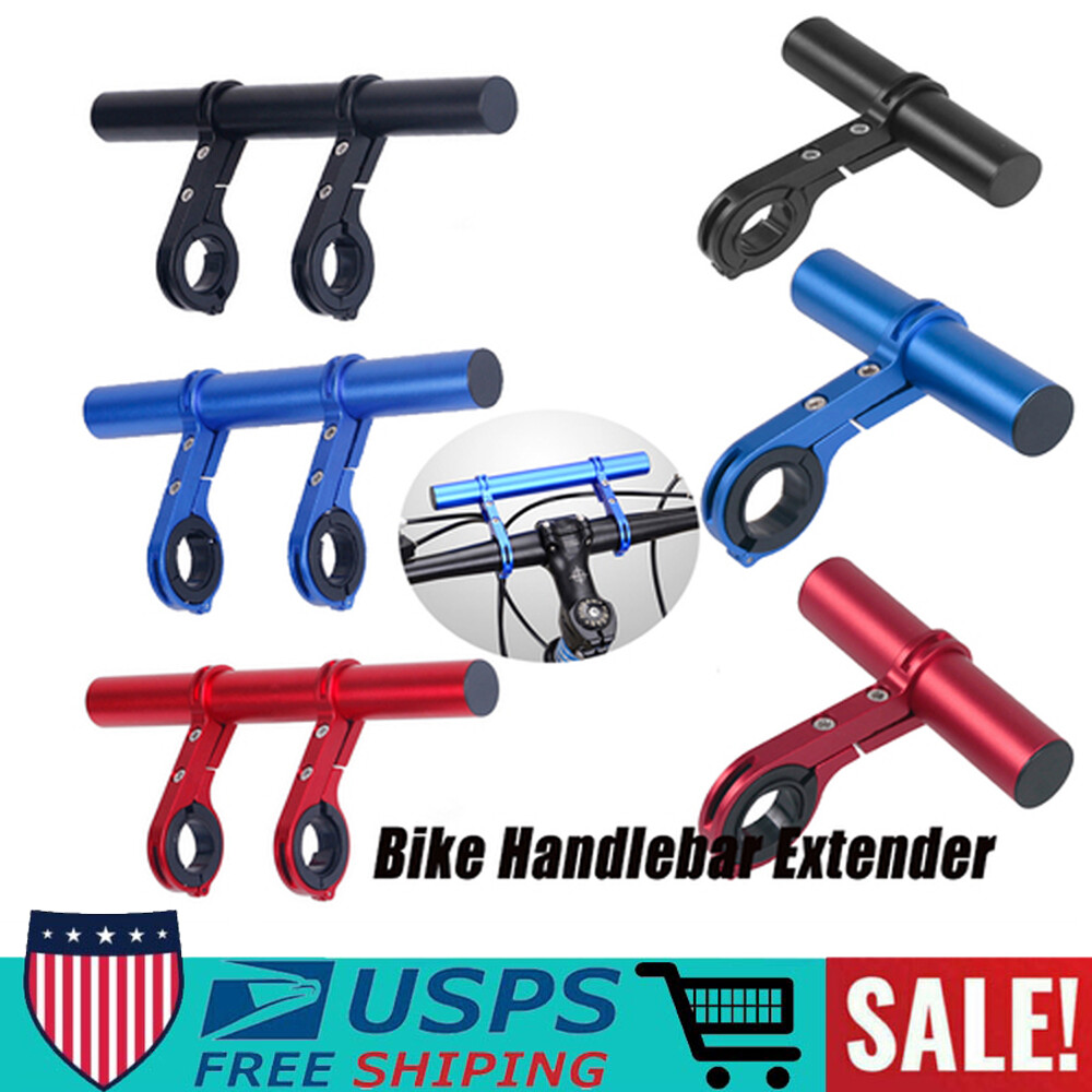 Bicycle Handlebar Extender with Double Clamps Handle Bar Extension