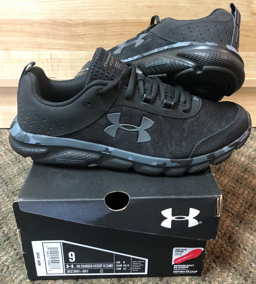 NEW in Box Men's Under Armour Charged Assert 8 Camo Running Shoes Size 9