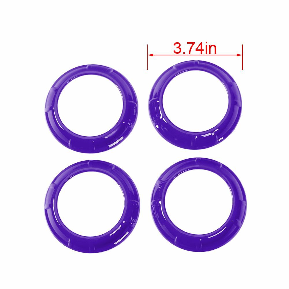4pcs Car Dashboard Air Conditioner Vent Trim for 2011-18 Jeep Wrangler JK Purple