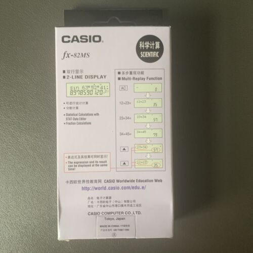 Casio FX-82MS Wissenschaftlicher Taschenrechner. Perfekt für Prüfungen. - Bild 2 von 2