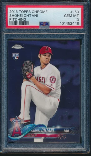 PSA 10 SHOHEI OHTANI 2018 Topps Chrome Pitching Angels Rookie Card RC GEM MINT