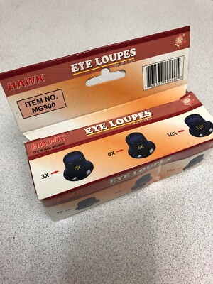 Brand New Jewlery Black Magnifying 3 Set Loop 3x-5x-10x