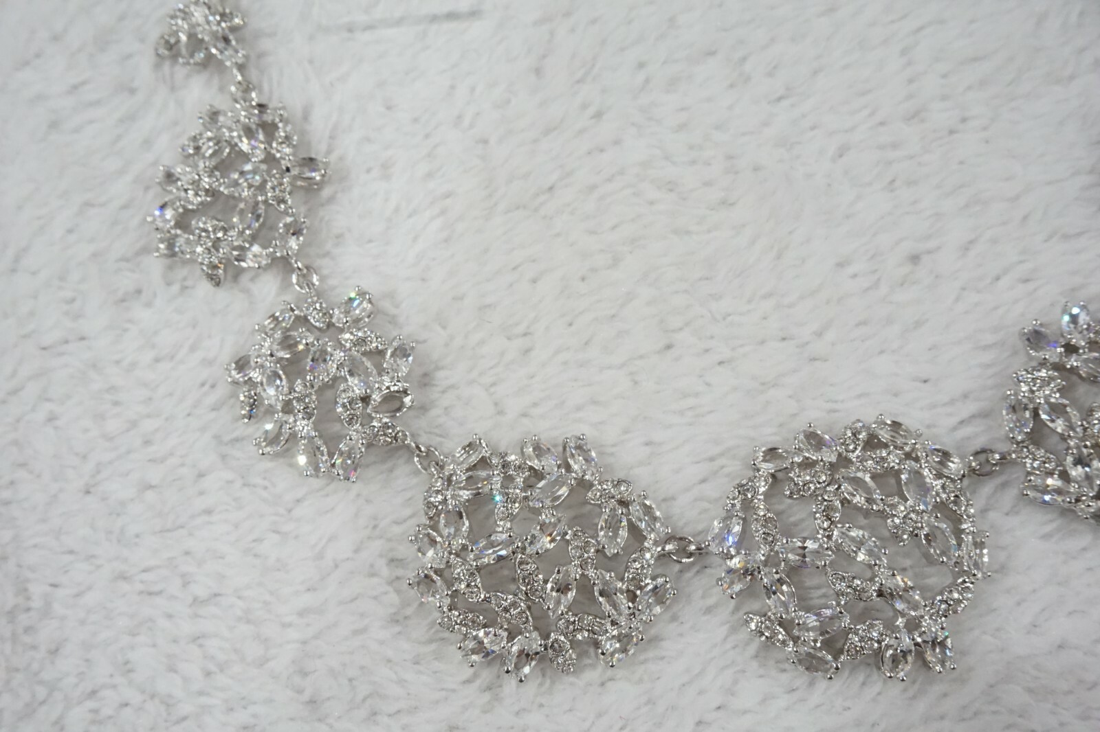 Kate Spade Silver Plated Clear CRYSTAL IVY Crystal Collar Necklace 248