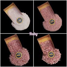 Polvo triturado grueso rubí natural para uso de masaje incrustación de anillo regalo para mujeres