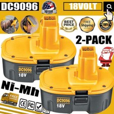 2-PACK 6.0Ah 18V DC9096-2 For Dewalt 18 VOLT DC9096 DC9098 Ni-MH Battery NEW
