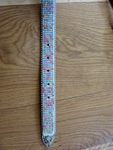 Western ME A1168 Pink Leather Bling Girls Belt 29" 1-1/4 inch Wide. (CH) - Picture 9 of 12