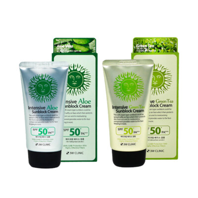 [3W CLINIC] Intensive UV Sunblock Cream - 70ml (SPF50+ PA+++) / Free Gift