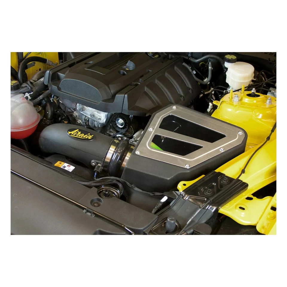 Sistema de admisión de aire de rendimiento amarillo Airaid para Ford Mustang 15-23 2,3 L EcoBoost Foto 2 de 4