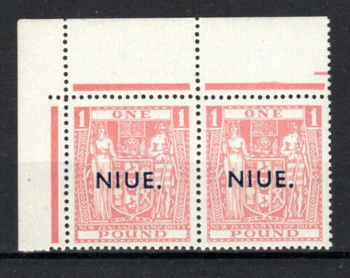 New Zealand - Niue 1942 NZ Postal Fiscal opt SG 86 MNH marginal horiz pair - Picture 1 of 1