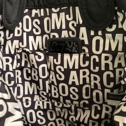 Marc by Marc Jacobs Little Tate Tote Black Quilted Nylon Signature Double Handle - Picture 5 of 11