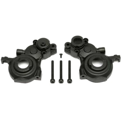 Associated ASC91009 4x4 Front Gearbox Case Set Plastic Black 91009
