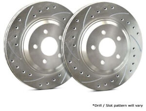 Drilled and Slotted Front Rotors with Silver ZRC Coating F01-938-P
