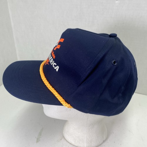 Vintage Western Autorennen Seil Trucker Snapback Mütze Kappe Herren schwarz Made in USA - Bild 2 von 7