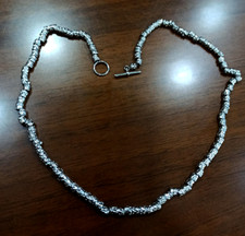 Collana Argento 925 stile Dodo pepite granelli rodiato gioielli uomo donna 