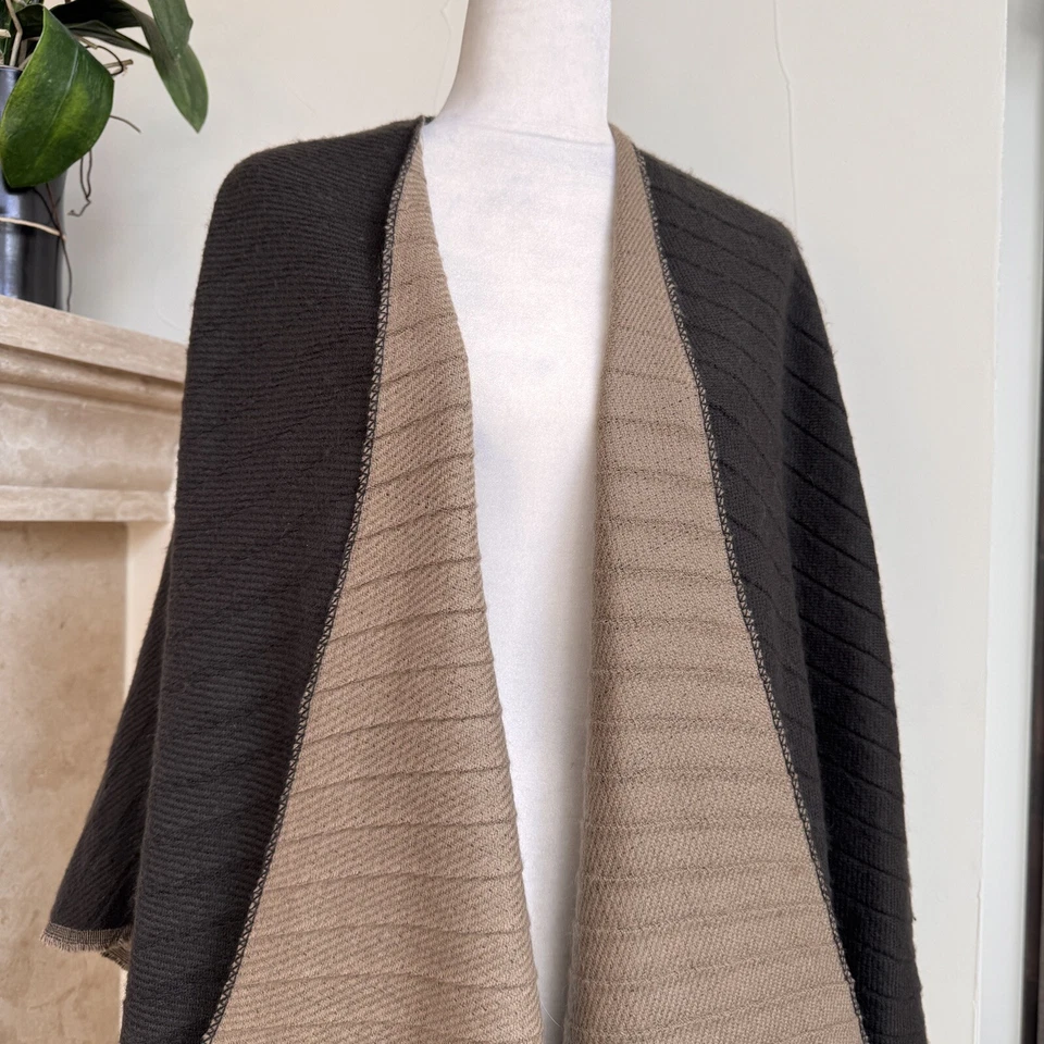 Collection Eighteen Brown Winter Wrap Shawl Fringe Womens One Size - Image 4 of 4