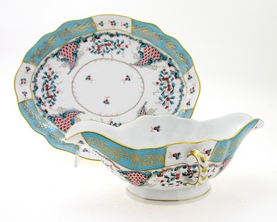 Herend Cornucopia Gravy Boat with Under Plate